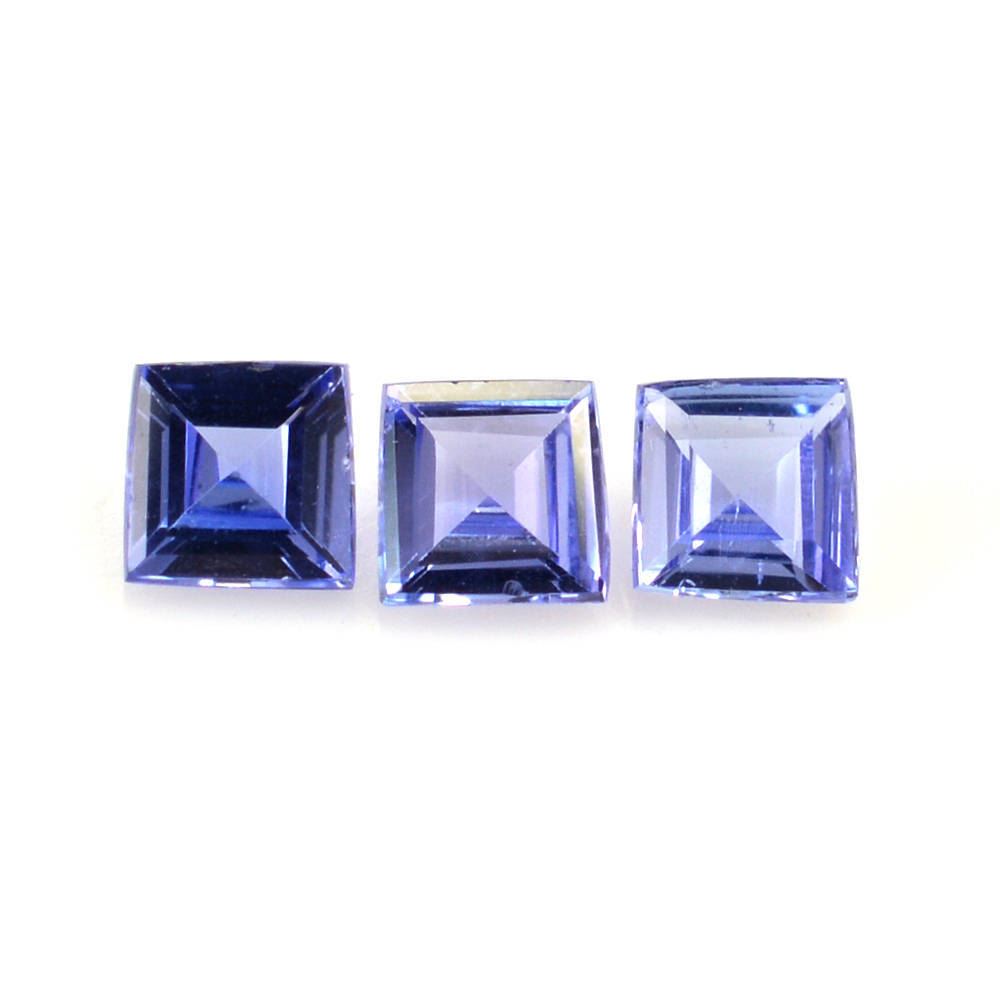 TANZANITE STEP CUT SQUARE (AAA) 3MM 0.15 Cts.