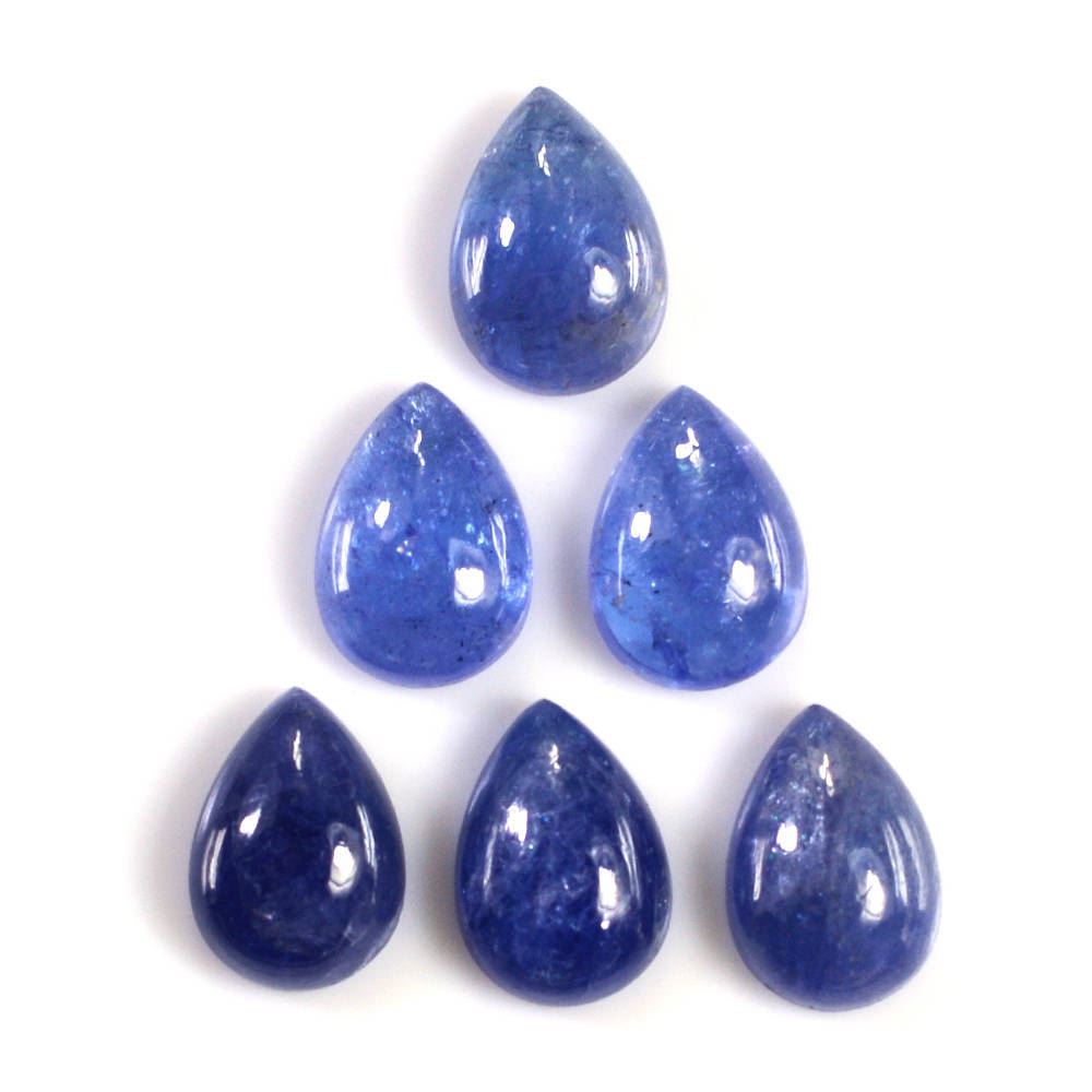 MILKY TANZANITE PLAIN PEAR CAB 10X7MM 2.33 Cts.