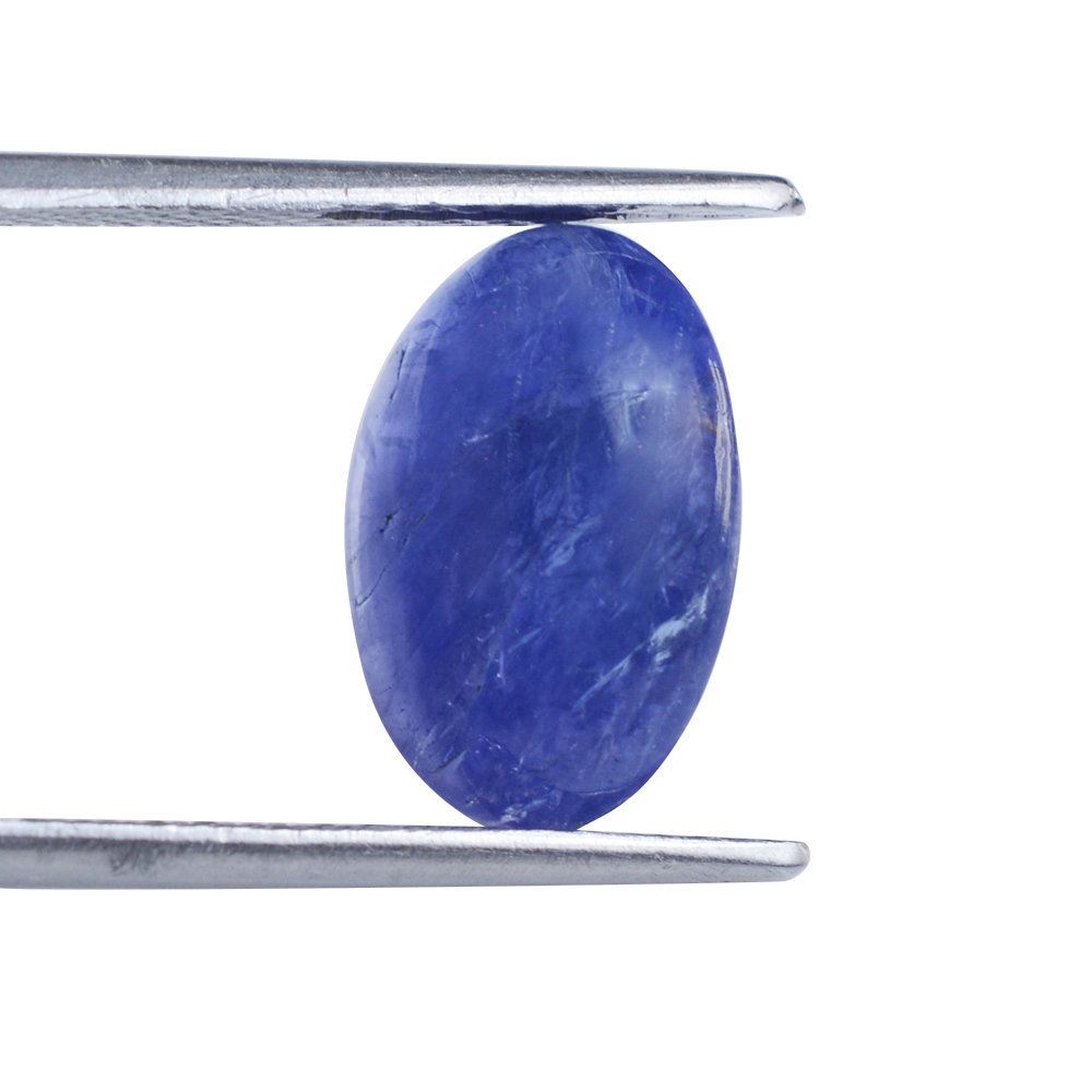 MILKY TANZANITE OVAL CAB 14X10MM 5.50 Cts.