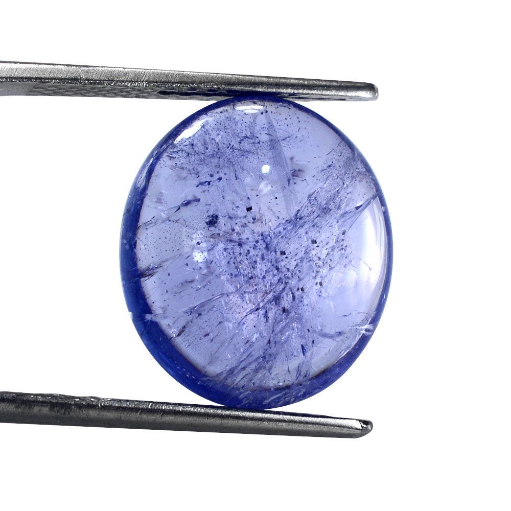 MILKY TANZANITE OVAL CAB 16X14MM 10.08 Cts.