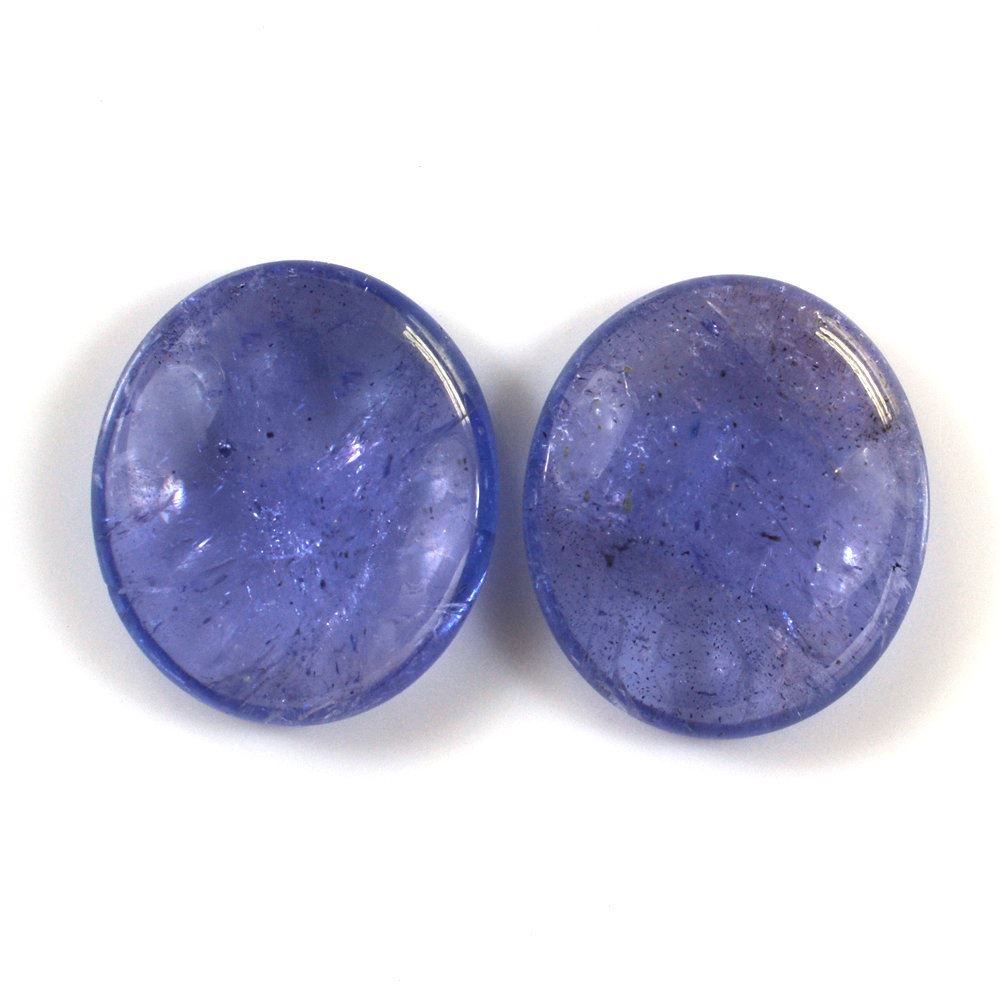 MILKY TANZANITE OVAL CAB 16X14MM 10.08 Cts.