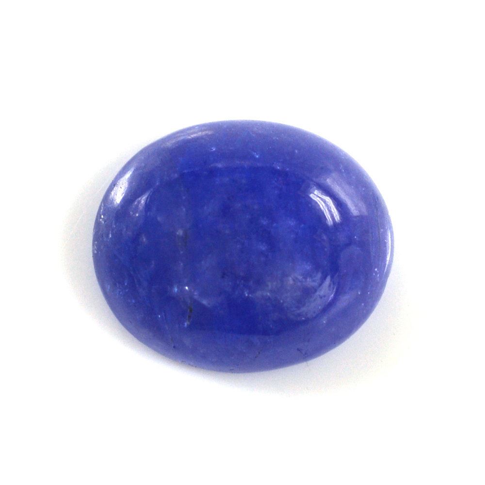 MILKY TANZANITE OVAL CAB 12X10MM 5.70 Cts.