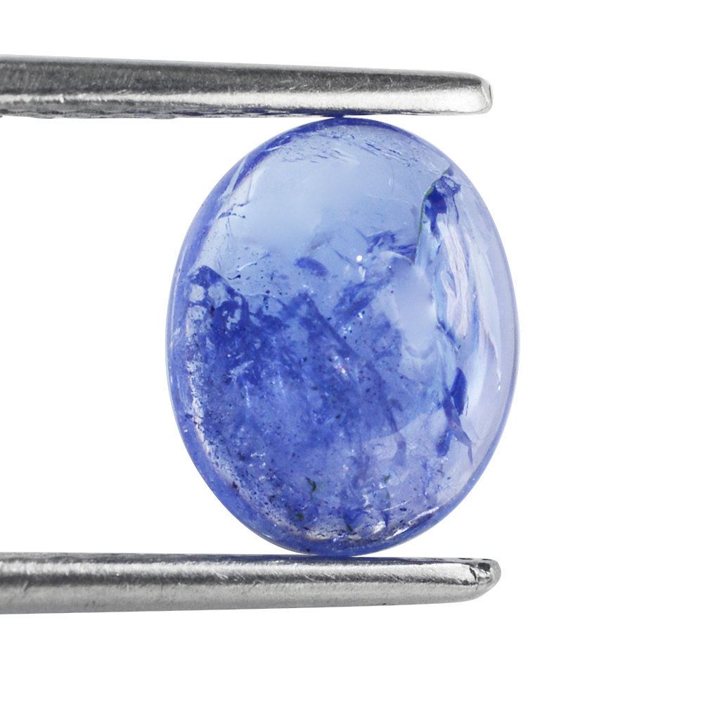 MILKY TANZANITE OVAL CAB 10X8MM 2.65 Cts.
