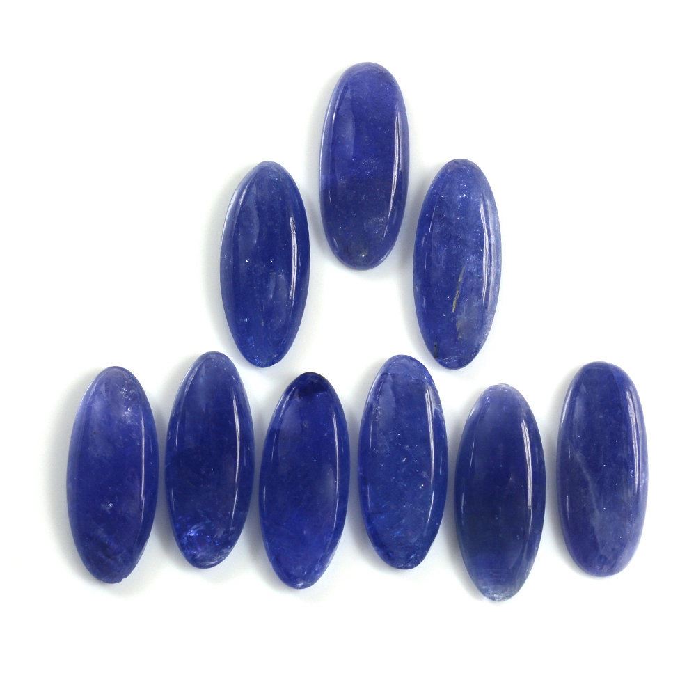 MILKY TANZANITE LONG OVAL CAB 28.50X11.50MM 17.44 Cts.