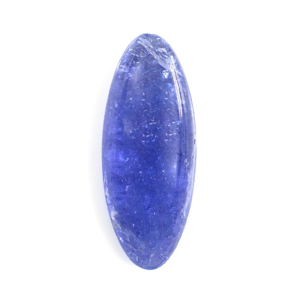 MILKY TANZANITE LONG OVAL CAB 28.50X11.50MM 16.92 Cts.