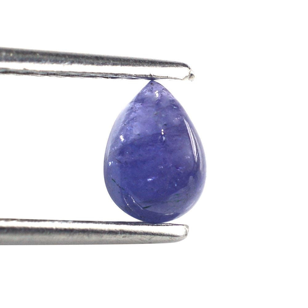 MILKY TANZANITE PEAR CAB 7X5MM 0.95 Cts.