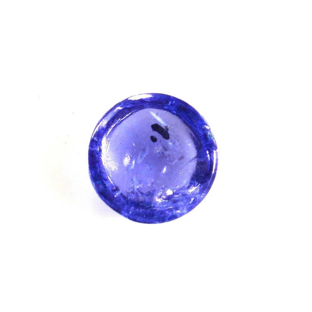 MILKY TANZANITE ROUND CAB 6MM 1.12 Cts.