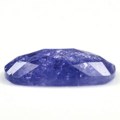 MILKY TANZANITE CHECKER CUT CUSHION CAB 15X11MM 6.20 Cts.