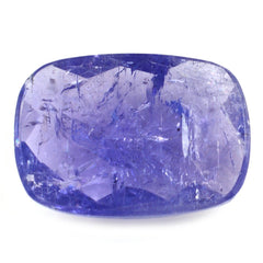 MILKY TANZANITE CHECKER CUT CUSHION CAB 15X11MM 6.20 Cts.