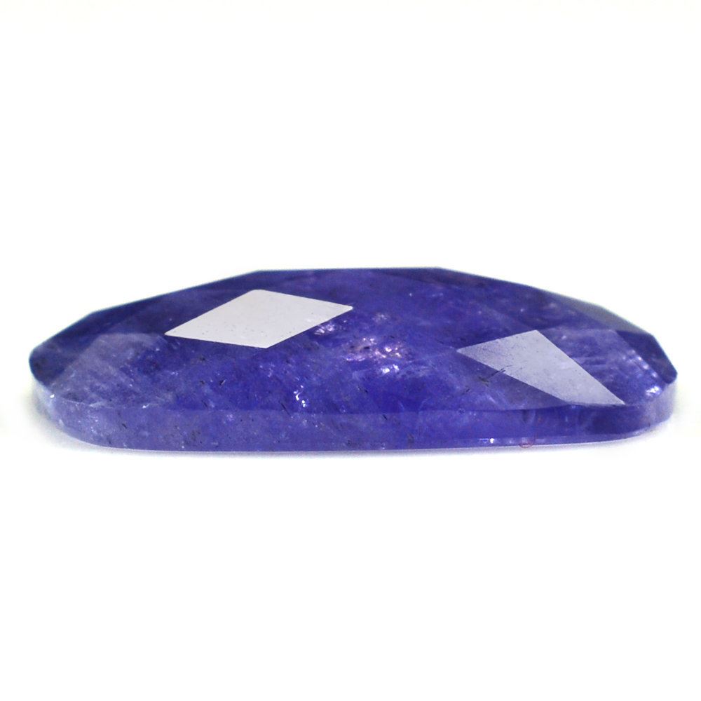 MILKY TANZANITE CHECKER CUT CUSHION CAB 17X13MM 8.40 Cts.