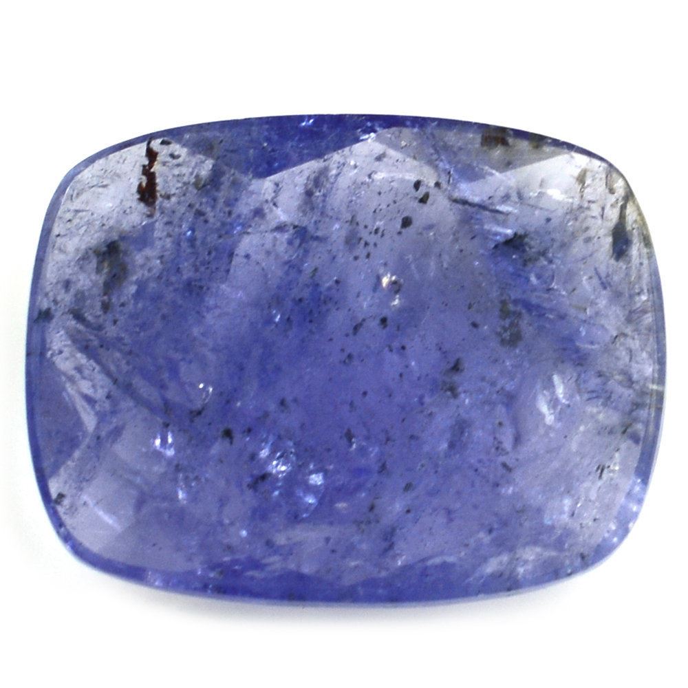 MILKY TANZANITE CHECKER CUT CUSHION CAB 17X13MM 8.40 Cts.