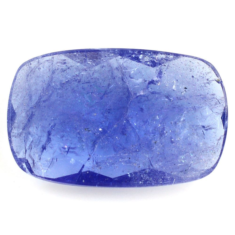 MILKY TANZANITE CHECKER CUT CUSHION CAB 18X11.50MM 7.00 Cts.