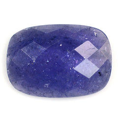 MILKY TANZANITE CHECKER CUT CUSHION CAB 15X10.50MM 5.70 Cts.