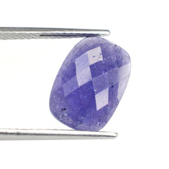 MILKY TANZANITE CHECKER CUT CUSHION CAB 15X10.50MM 5.70 Cts.