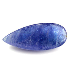 MILKY TANZANITE ROSE CUT PEAR CAB 40X17MM 37.50 Cts.