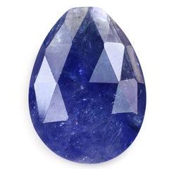 MILKY TANZANITE ROSE CUT BRIOLETTE PEAR (HALF DRILL) 20X15MM 15.84 Cts.