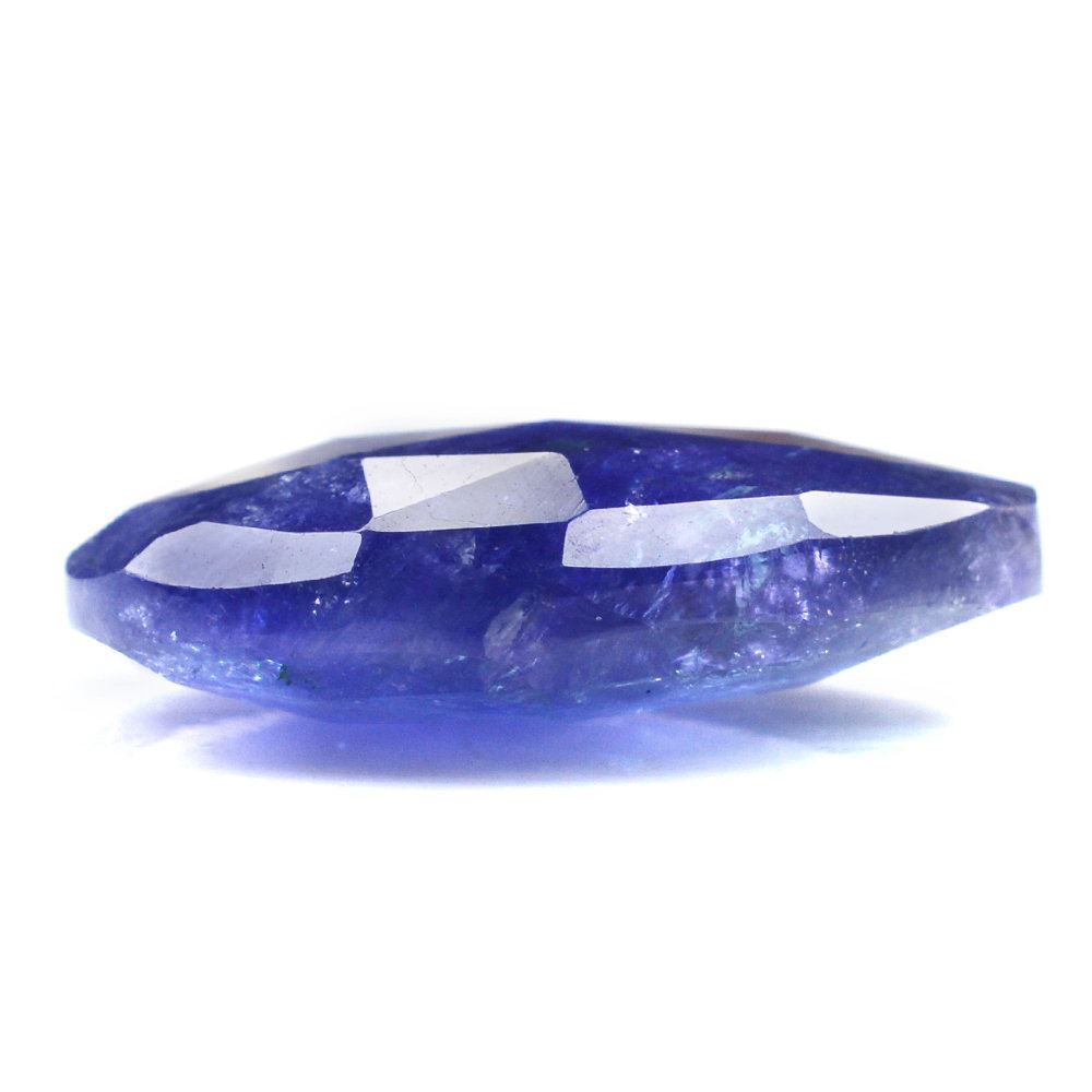 MILKY TANZANITE ROSE CUT BRIOLETTE PEAR (HALF DRILL) 20X15MM 15.84 Cts.