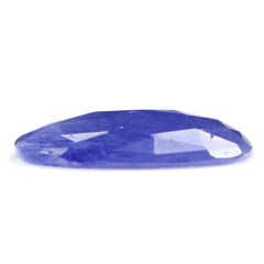 MILKY TANZANITE ROSE CUT IRREGULAR PEARISH CAB 21.50X17MM 14.16 Cts.