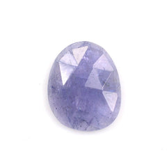 MILKY TANZANITE ROSE CUT IRREGULAR PEARISH CAB 10X8MM 2.00 Cts.