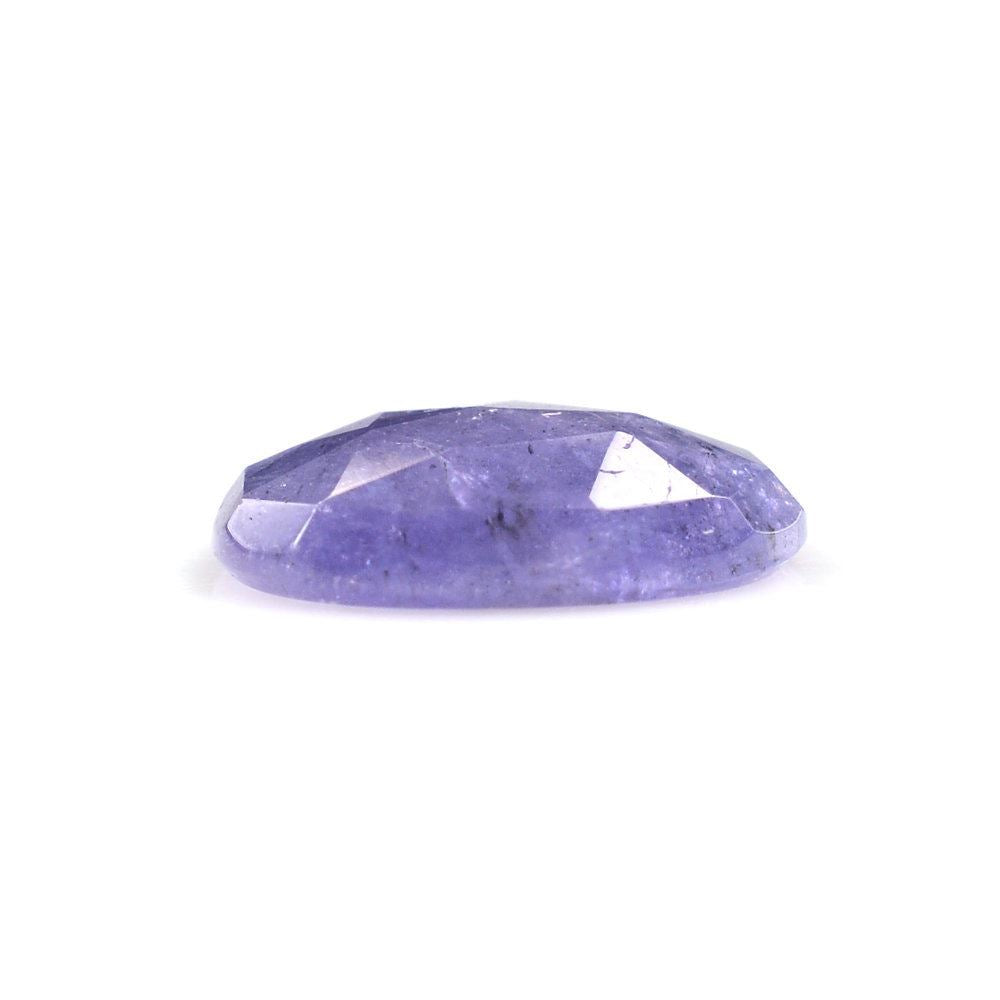 MILKY TANZANITE ROSE CUT IRREGULAR PEARISH CAB 10X8MM 2.00 Cts.