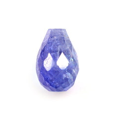MILKY TANZANITE FACETED DROP (HALF DRILL) 7X5MM 1.55 Cts.