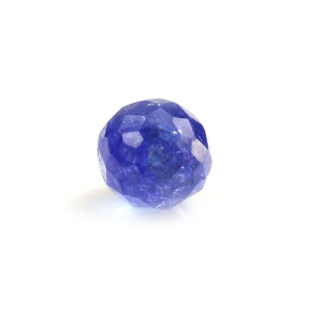 MILKY TANZANITE FACETED DROP (HALF DRILL) 7X5MM 1.55 Cts.