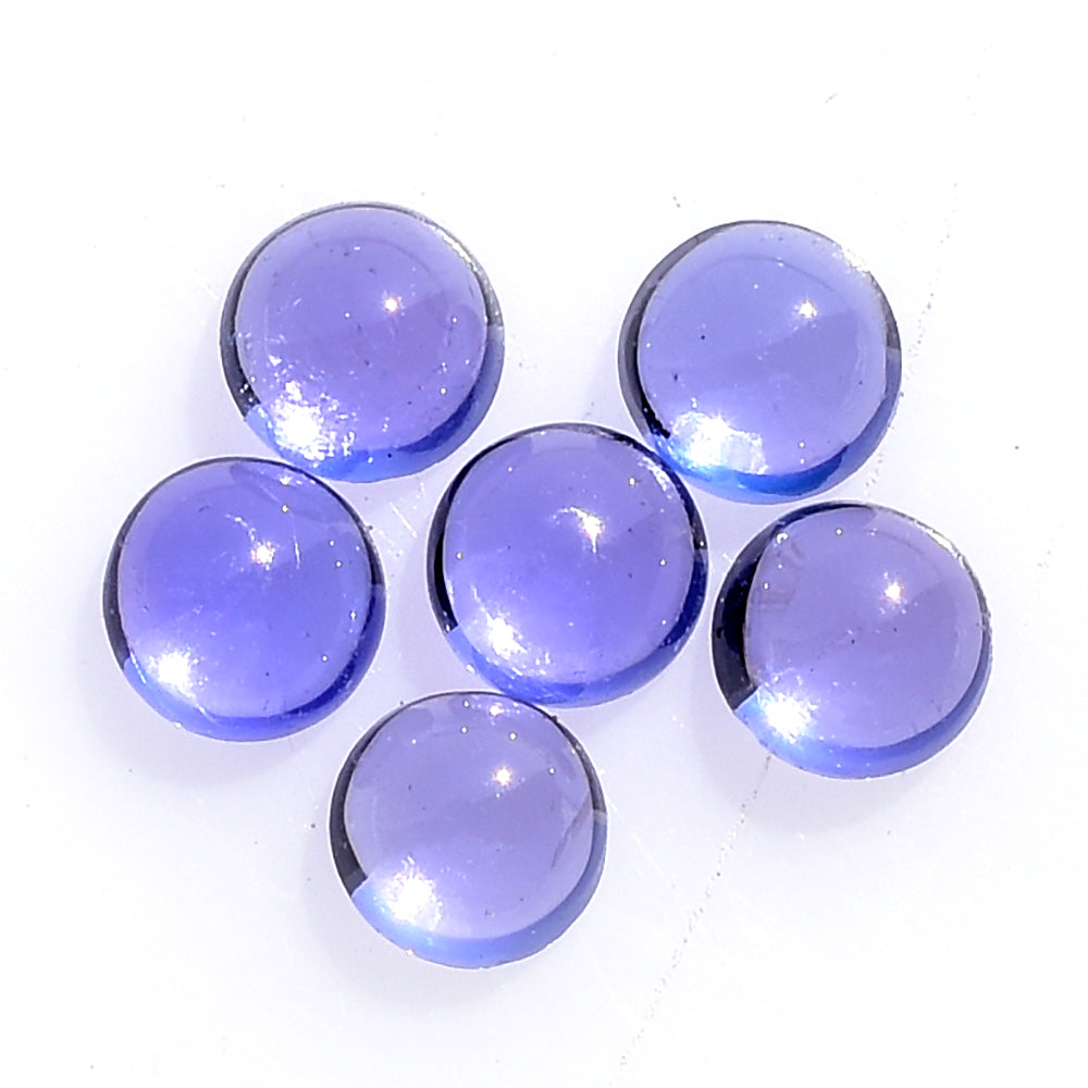 TANZANITE PLAIN ROUND CAB (AAA)  (CLEAN) 3MM 0.17 Cts.
