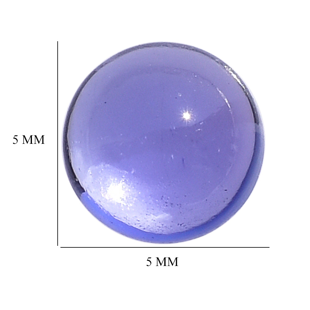 TANZANITE PLAIN ROUND CAB (AAA)  (CLEAN) 5MM 0.69 Cts.