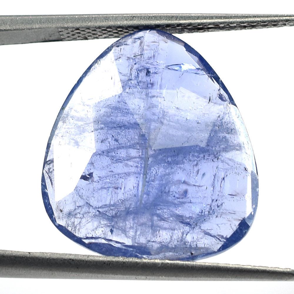 TANZANITE ROSE CUT BRIOLETTE TRILLIONISH (MILKY) 18X16MM 10.02 Cts.