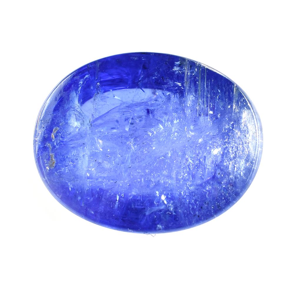 MILKY TANZANITE PLAIN OVAL CAB (SEMI MILKY) 16X13MM 13.8 Cts.