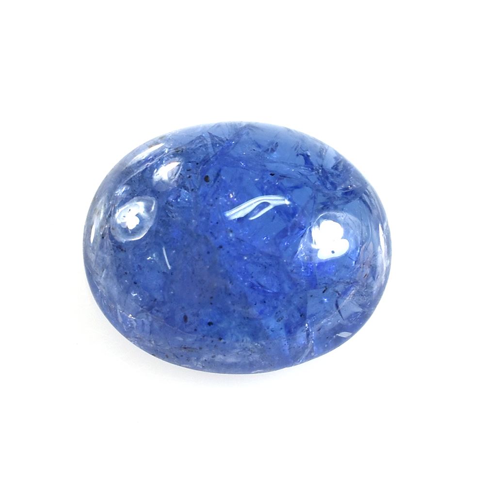 MILKY TANZANITE PLAIN OVAL CAB (SEMI MILKY) 12X10MM 5.5 Cts.