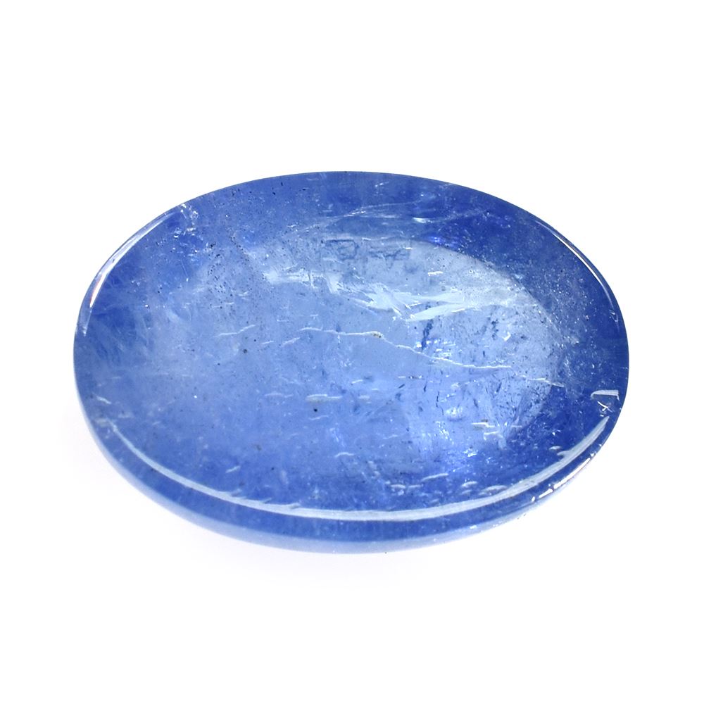 MILKY TANZANITE PLAIN OVAL CAB (SEMI MILKY) 14X10MM 7 Cts.