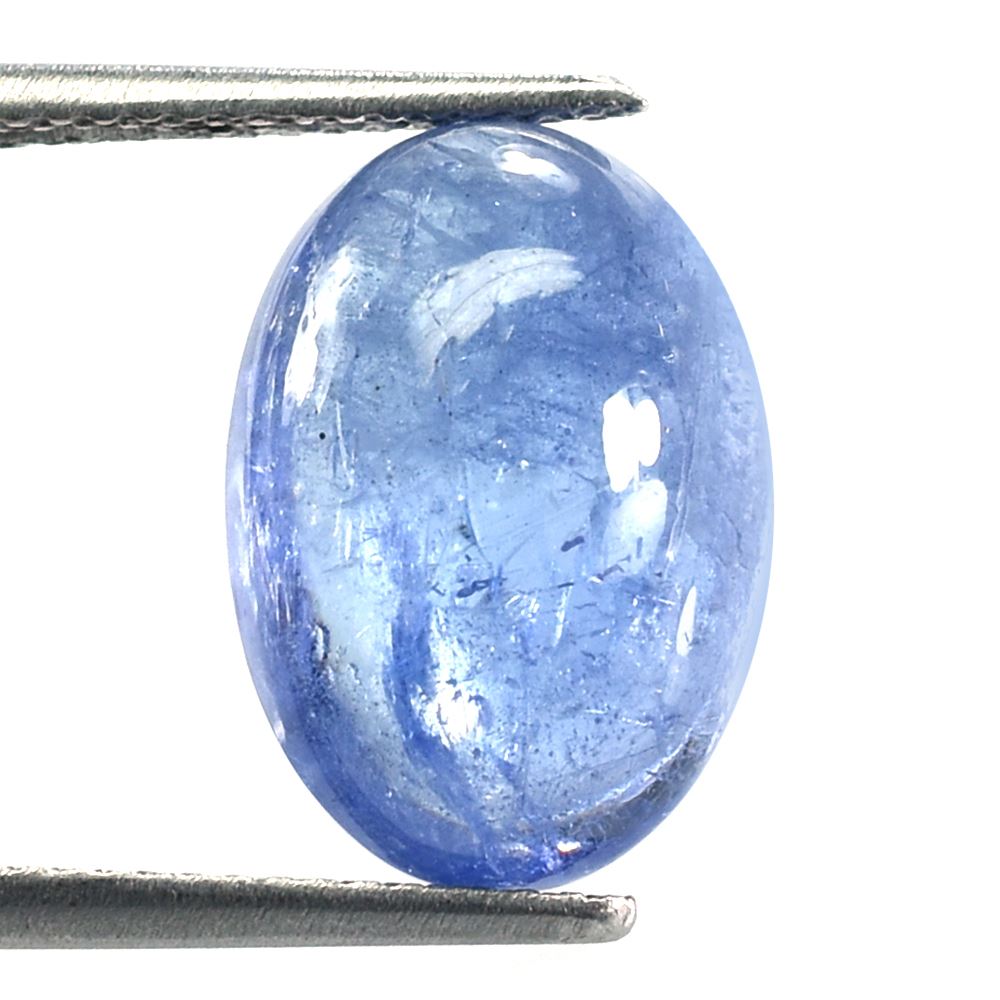 MILKY TANZANITE PLAIN OVAL CAB (SEMI MILKY) 14X10MM 7 Cts.