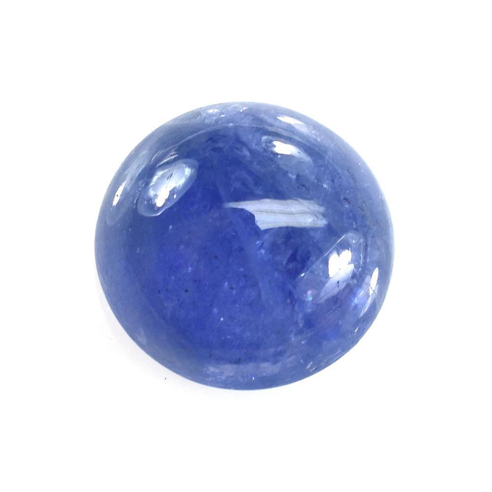MILKY TANZANITE PLAIN ROUND CAB (VERY MILKY) 16X12MM 4.52 Cts.