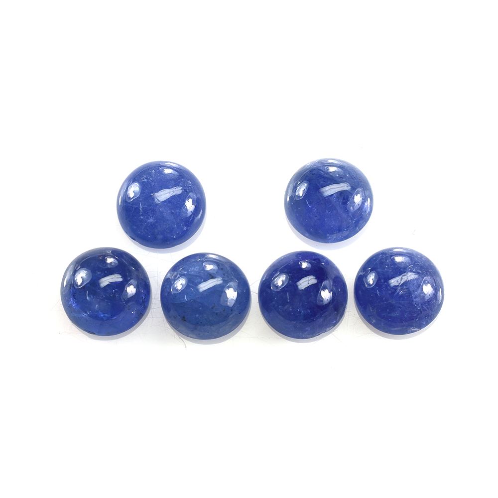 MILKY TANZANITE PLAIN ROUND CAB (VERY MILKY) 16X12MM 4.52 Cts.