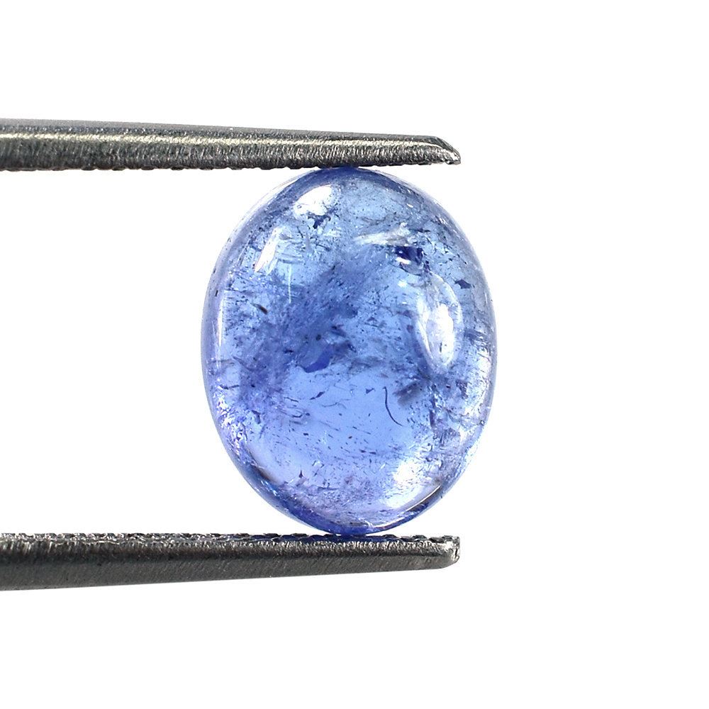 MILKY TANZANITE PLAIN OVAL CAB (SEMI MILKY) (AAA) 10X8MM 3.33 Cts.