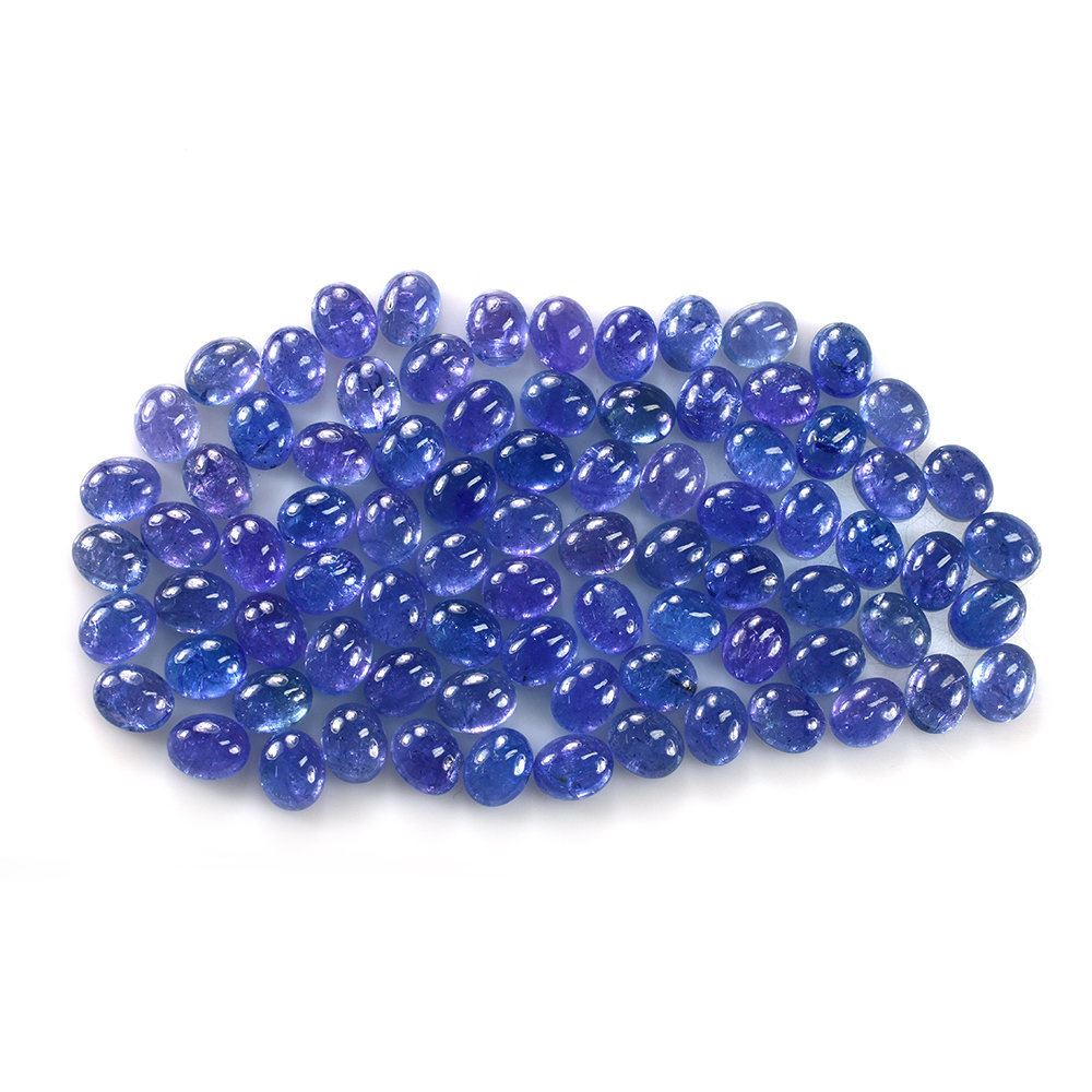 MILKY TANZANITE PLAIN OVAL CAB (SEMI MILKY) (AAA) 10X8MM 3.33 Cts.