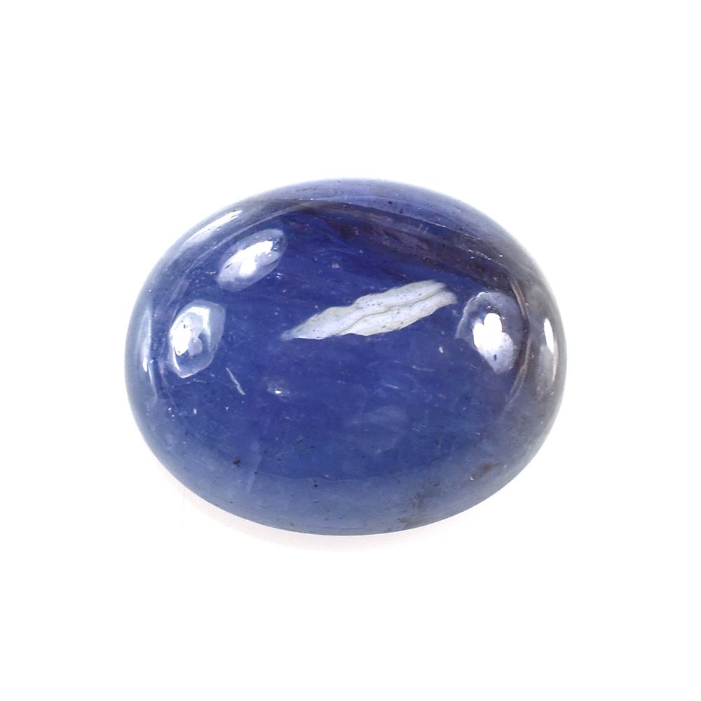 MILKY TANZANITE PLAIN OVAL CAB (VERY MILKY) 10X8MM 3.25 Cts.