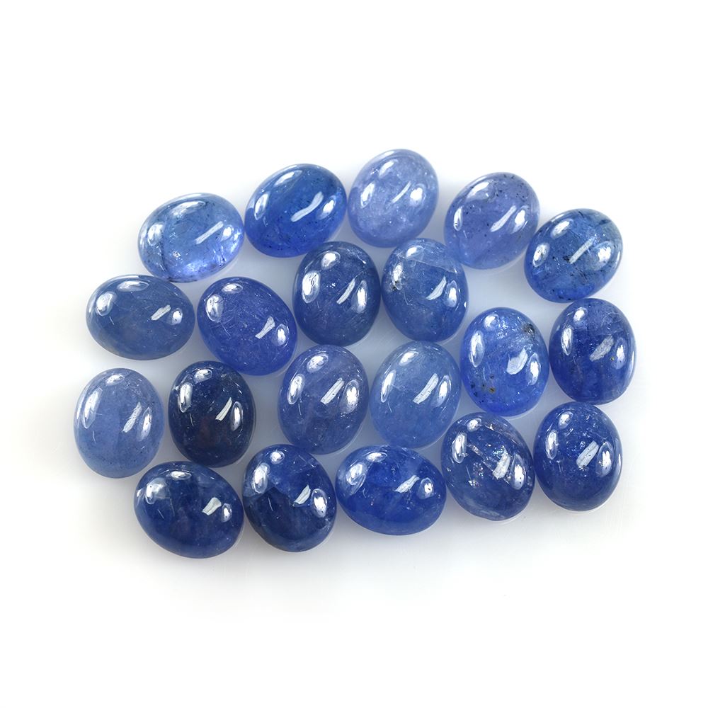 MILKY TANZANITE PLAIN OVAL CAB 10X8MM 2.99 Cts.