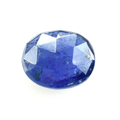 MILKY TANZANITE ROSE CUT BRIOLETTE OVAL 11X9MM 3.31 Cts.