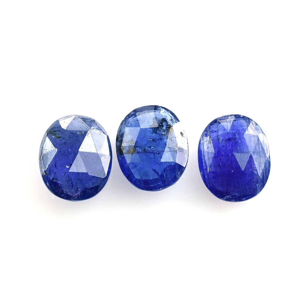 MILKY TANZANITE ROSE CUT BRIOLETTE OVAL 11X9MM 3.31 Cts.