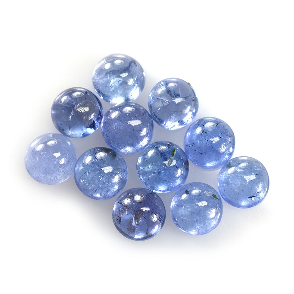 MILKY TANZANITE PLAIN ROUND CAB (SEMI MILKY) 6MM 0.99 Cts.