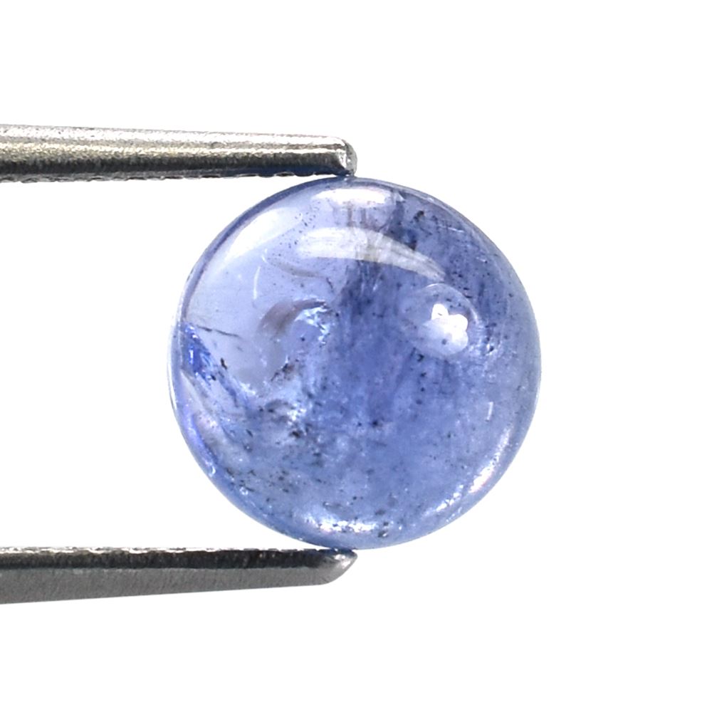 MILKY TANZANITE PLAIN ROUND CAB (SEMI MILKY) 8MM 2.42 Cts.