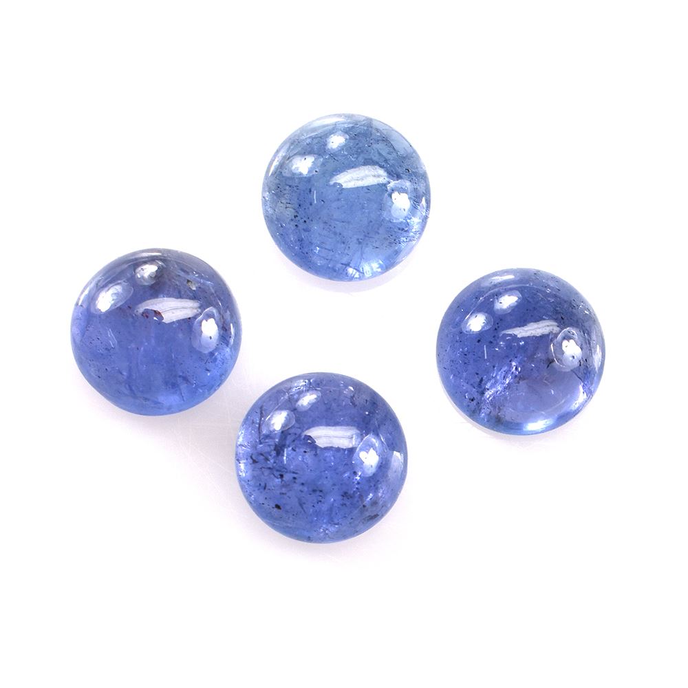 MILKY TANZANITE PLAIN ROUND CAB (SEMI MILKY) 8MM 2.42 Cts.