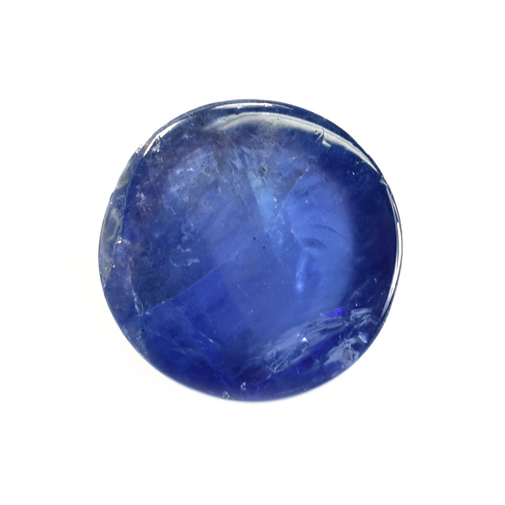 MILKY TANZANITE PLAIN ROUND CAB (VERY DARK) 8MM 2.55 Cts.
