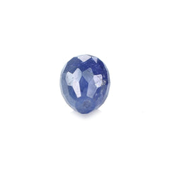 MILKY TANZANITE CHECKER FACETED DROPS (HALF DRILL 0.80MM) 9.50X6.50MM 3.31 Cts.