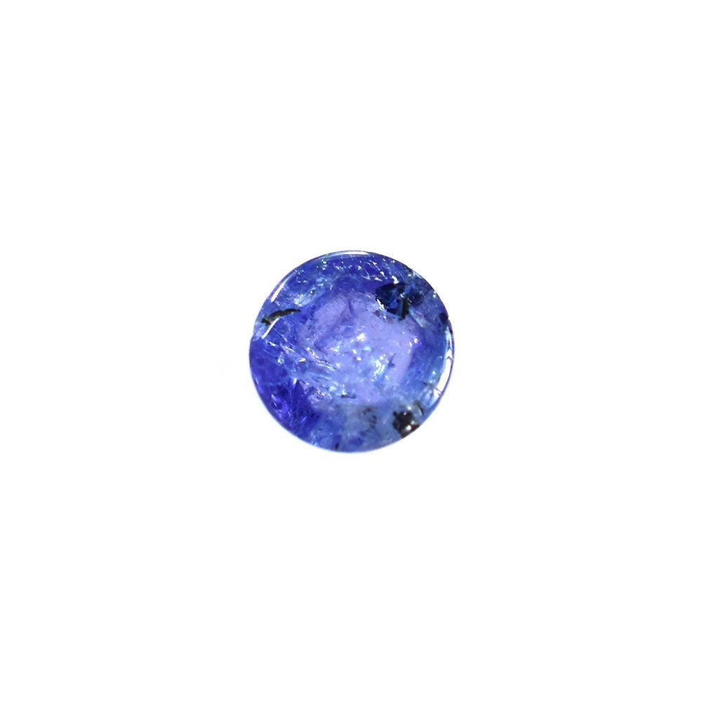 TANZANITE PLAIN ROUND CAB (MILKY/AA) 4.00MM 0.37 Cts.