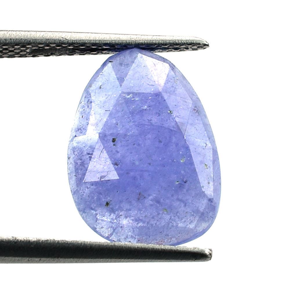 TANZANITE ROSE CUT PEARISH CAB 14X10MM 4.28 Cts.