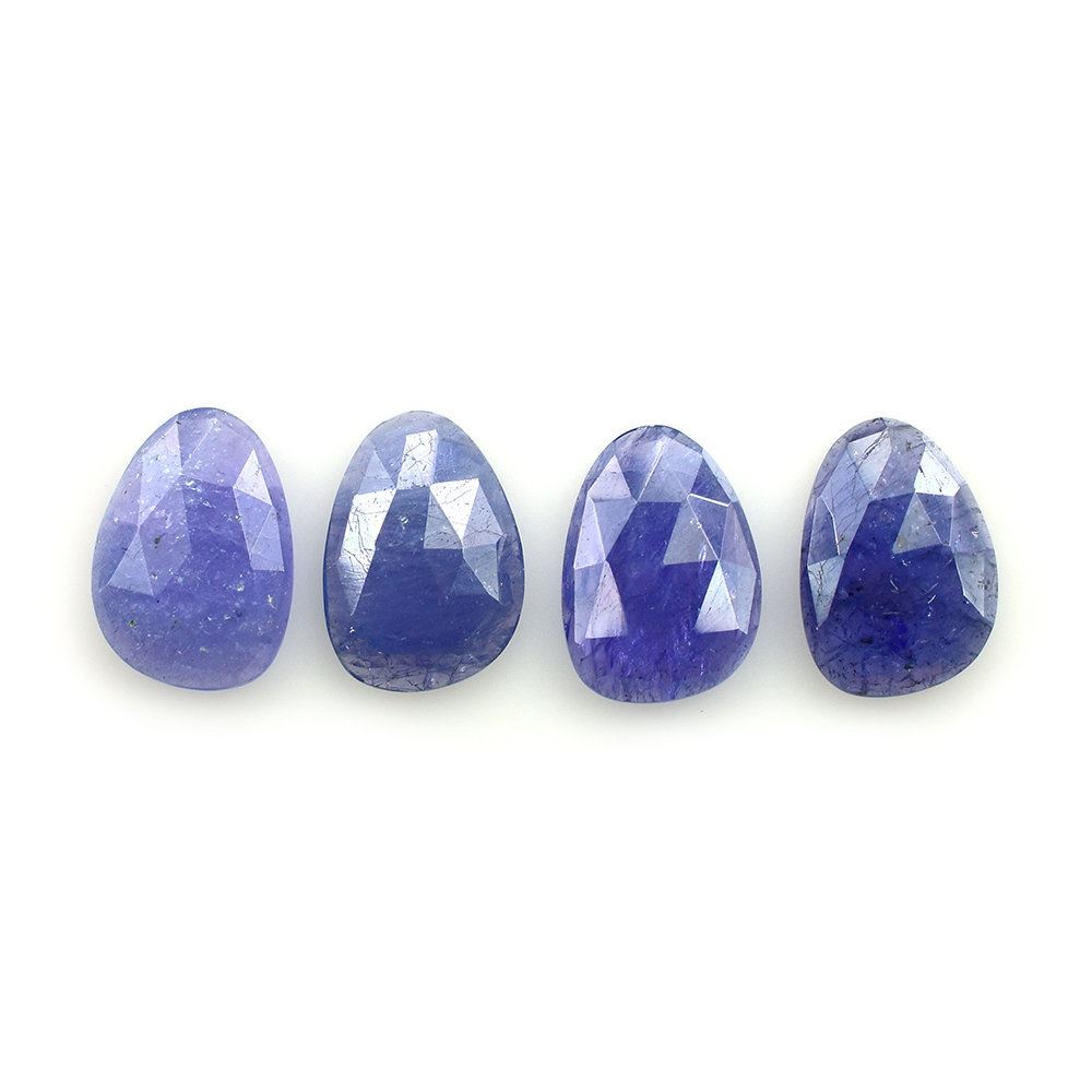 TANZANITE ROSE CUT PEARISH CAB 14X10MM 4.28 Cts.