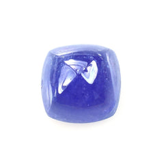 MILKY TANZANITE SUGARLOAF CUSHION CAB (AAA/MILKY) 10X10MM 6.13 Cts.